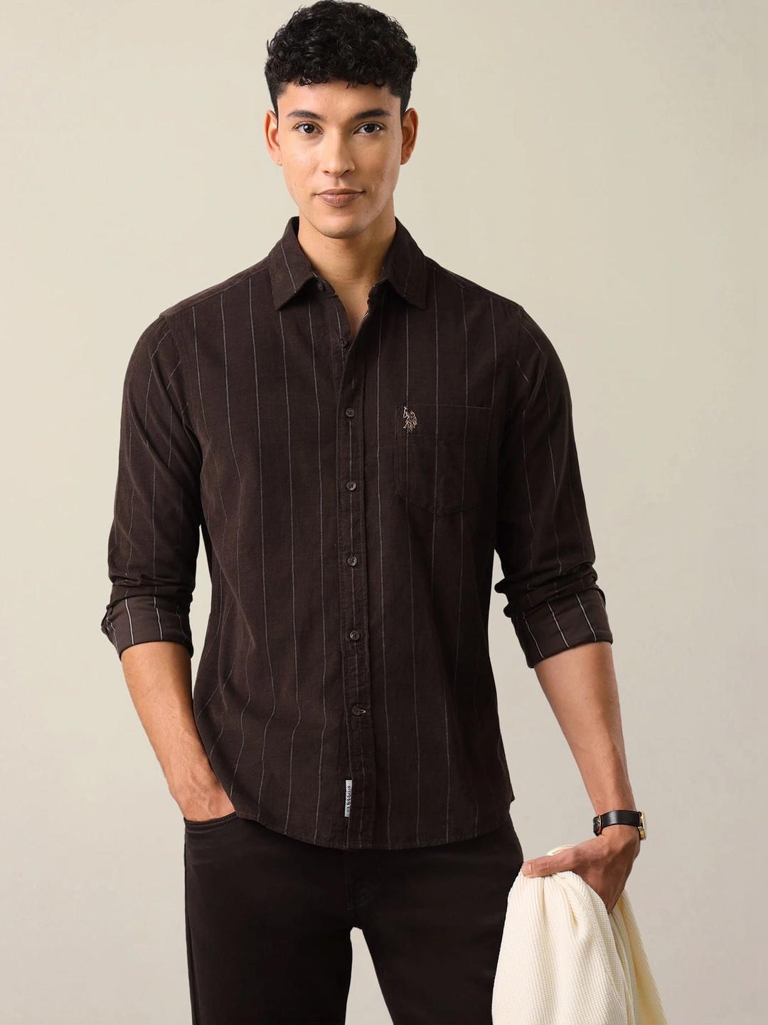 U.S. Polo Assn. Men Tailored Fit Printed Casual Shirt - Image 1