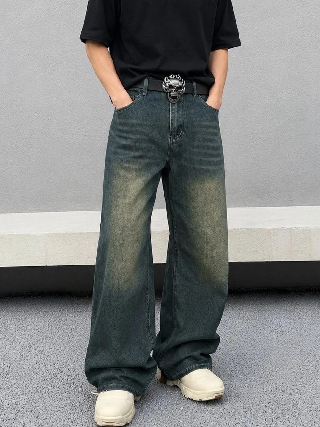 PINKLIT Men Straight Fit Mid-Rise Jeans - Image 1
