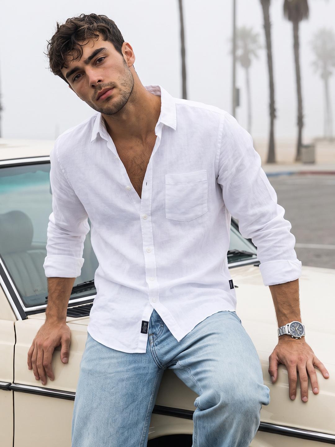 Roadster Cotton Linen Casual Shirt - Image 1