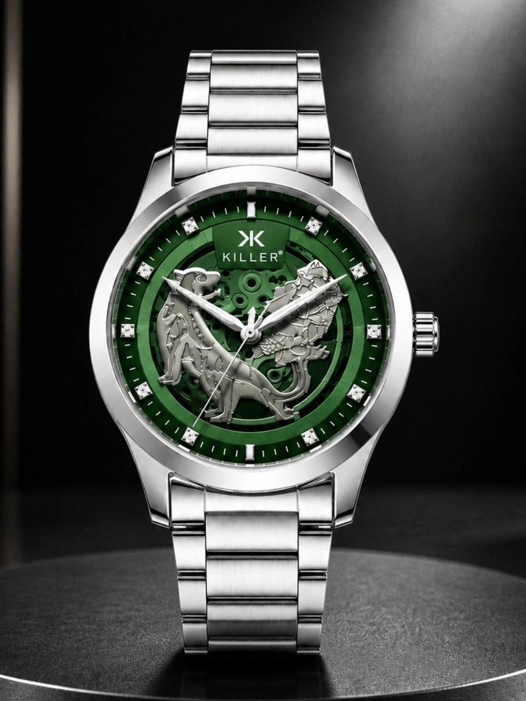 Killer Men Brass Dial Watch KLR-GR061-GRN-CH - Image 1