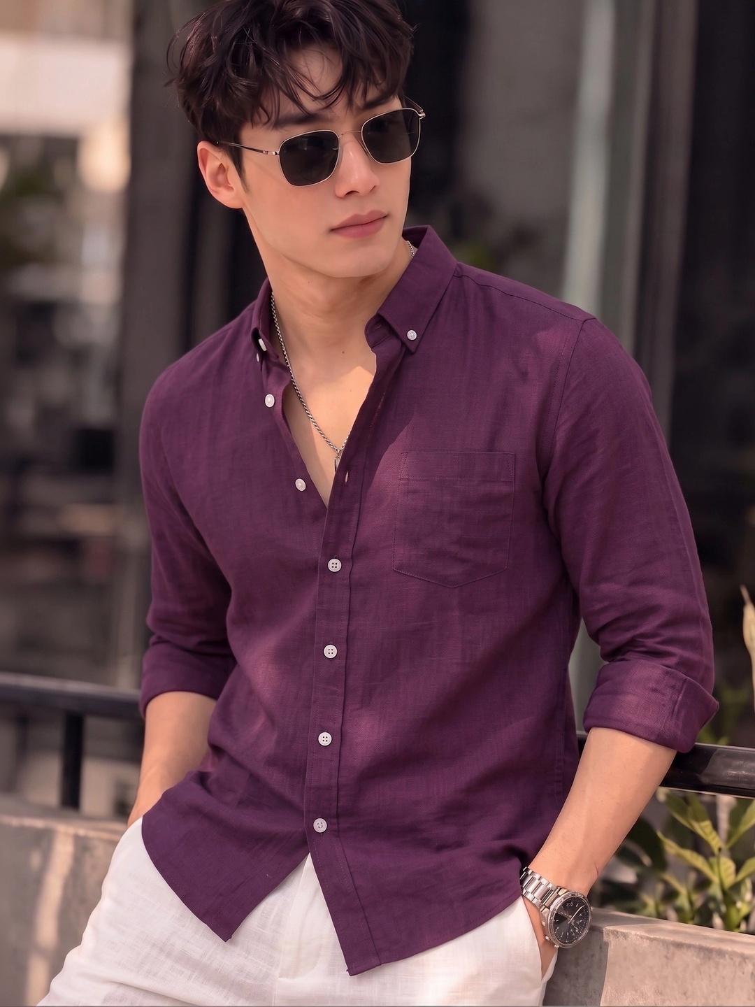 Nat Jastica Men Straight Casual Shirt - Image 1