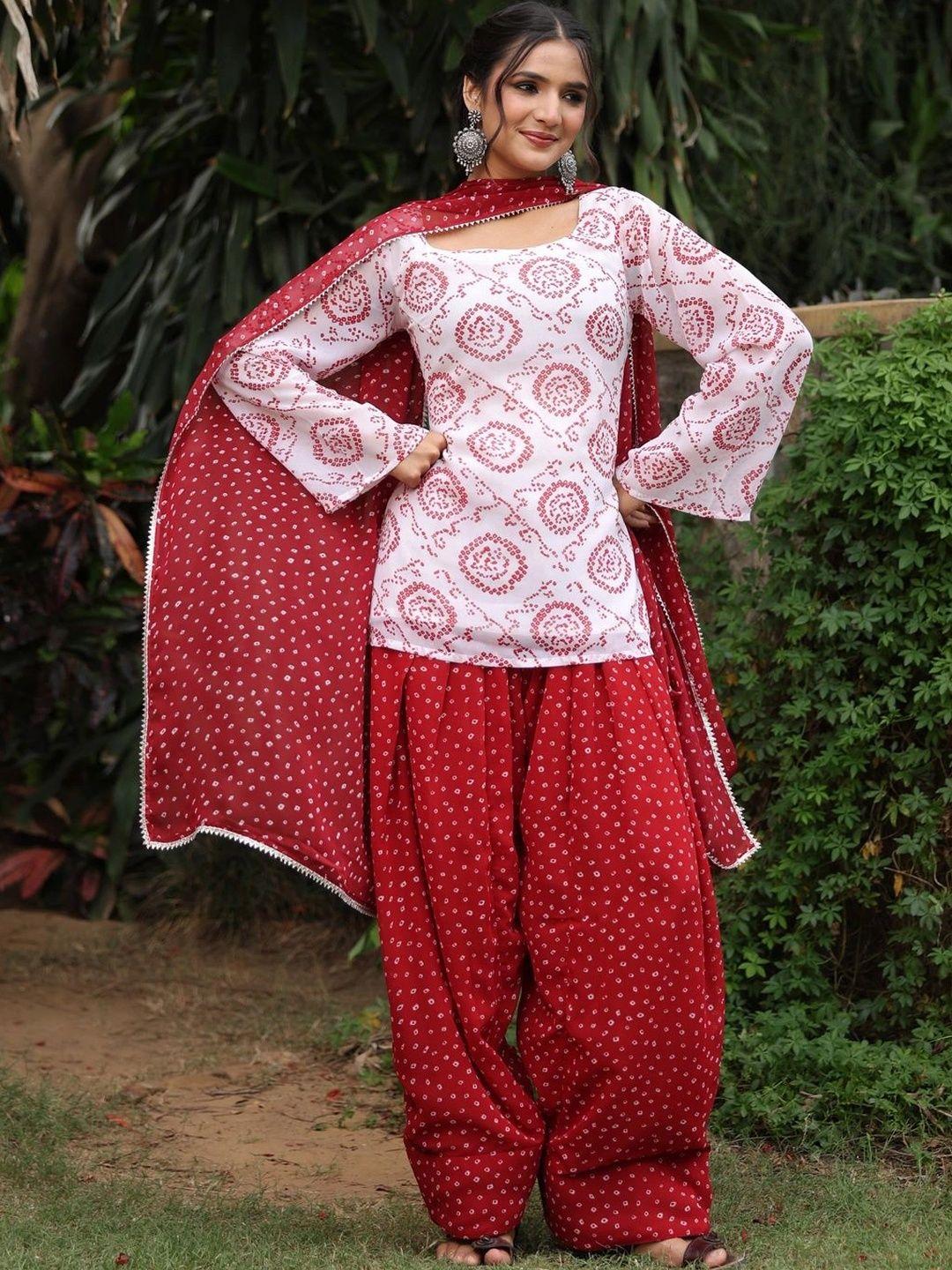 anayna Women Ethnic Motifs Printed Kurta with Patiala & Dupatta