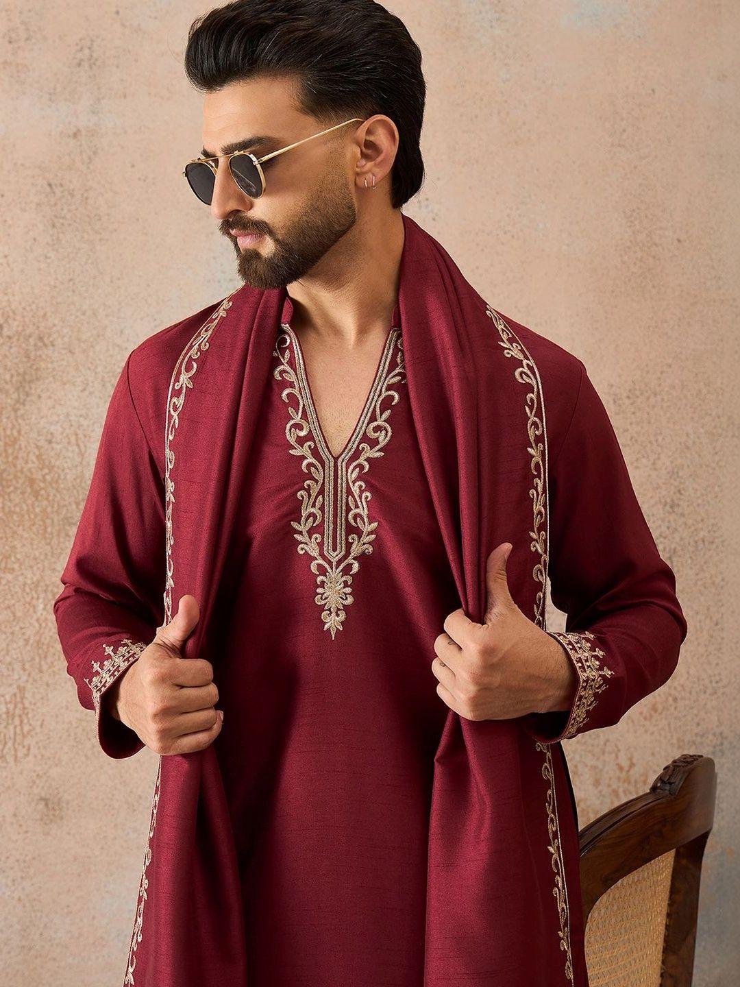 House of Pataudi Men Ethnic Motifs Kurta Set