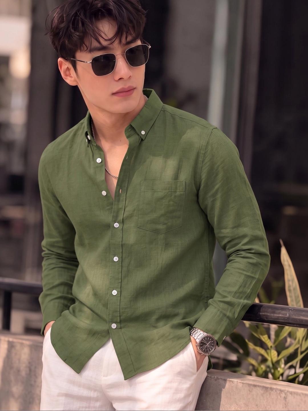 Nat Jastica Men Straight Casual Shirt - Image 1