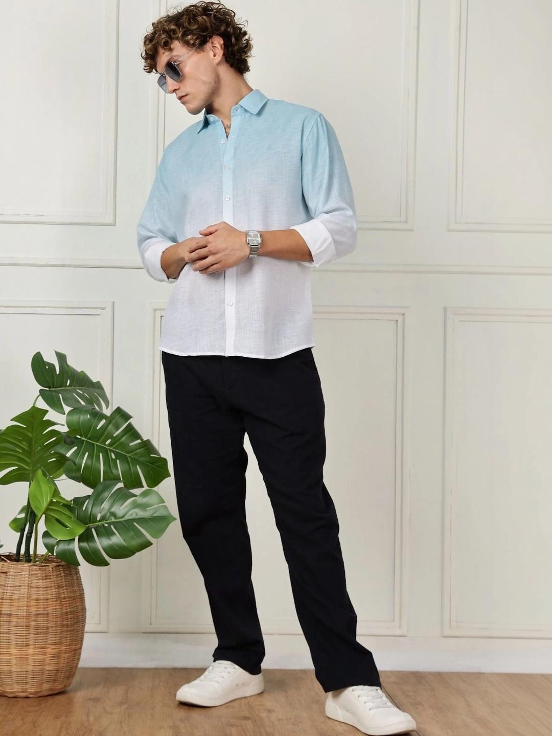 Vestirio Men Ombre Faded Casual Shirt