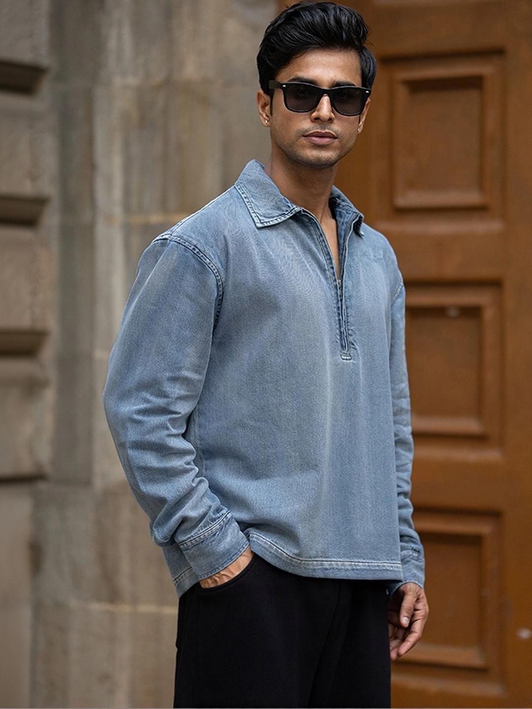 Powerlook Spread Collar Cotton Boxy Casual Shirt