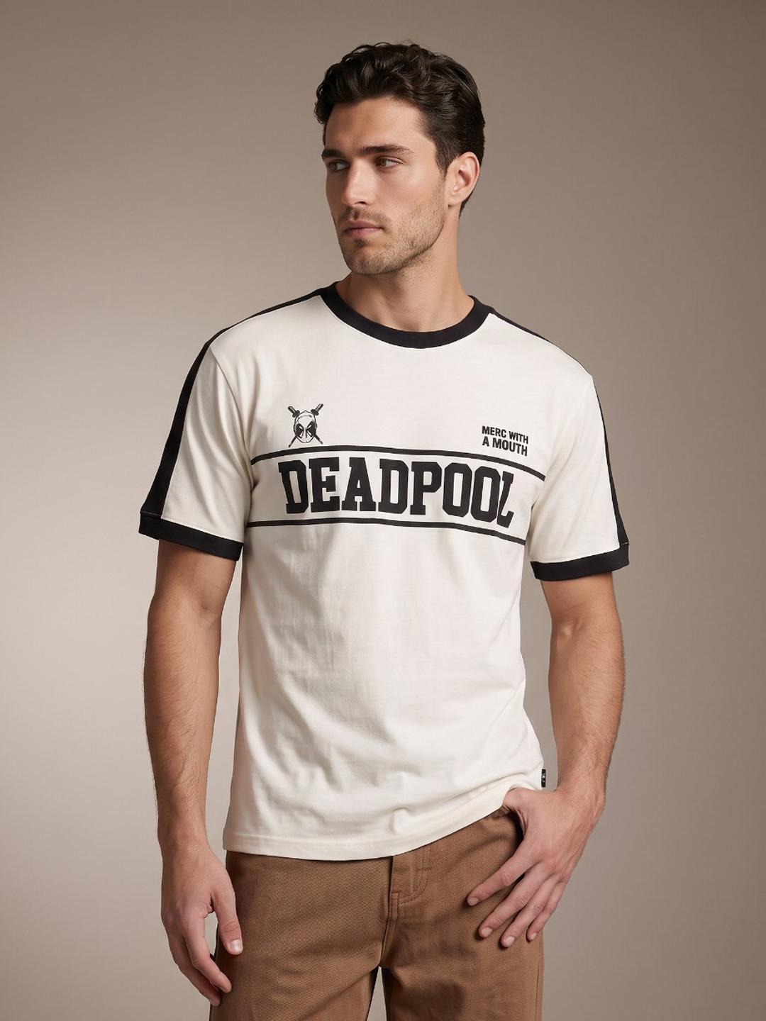 glitchez Men Deadpool Marvel Printed Relaxed Fit T-shirt