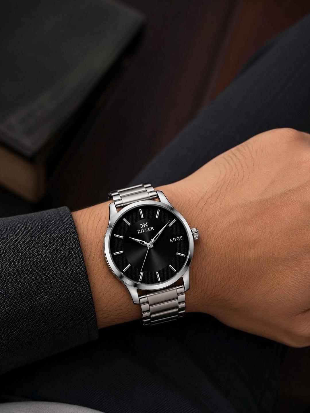 Killer Men Brass Dial & Bracelet Style Straps Analogue Watch - Image 1