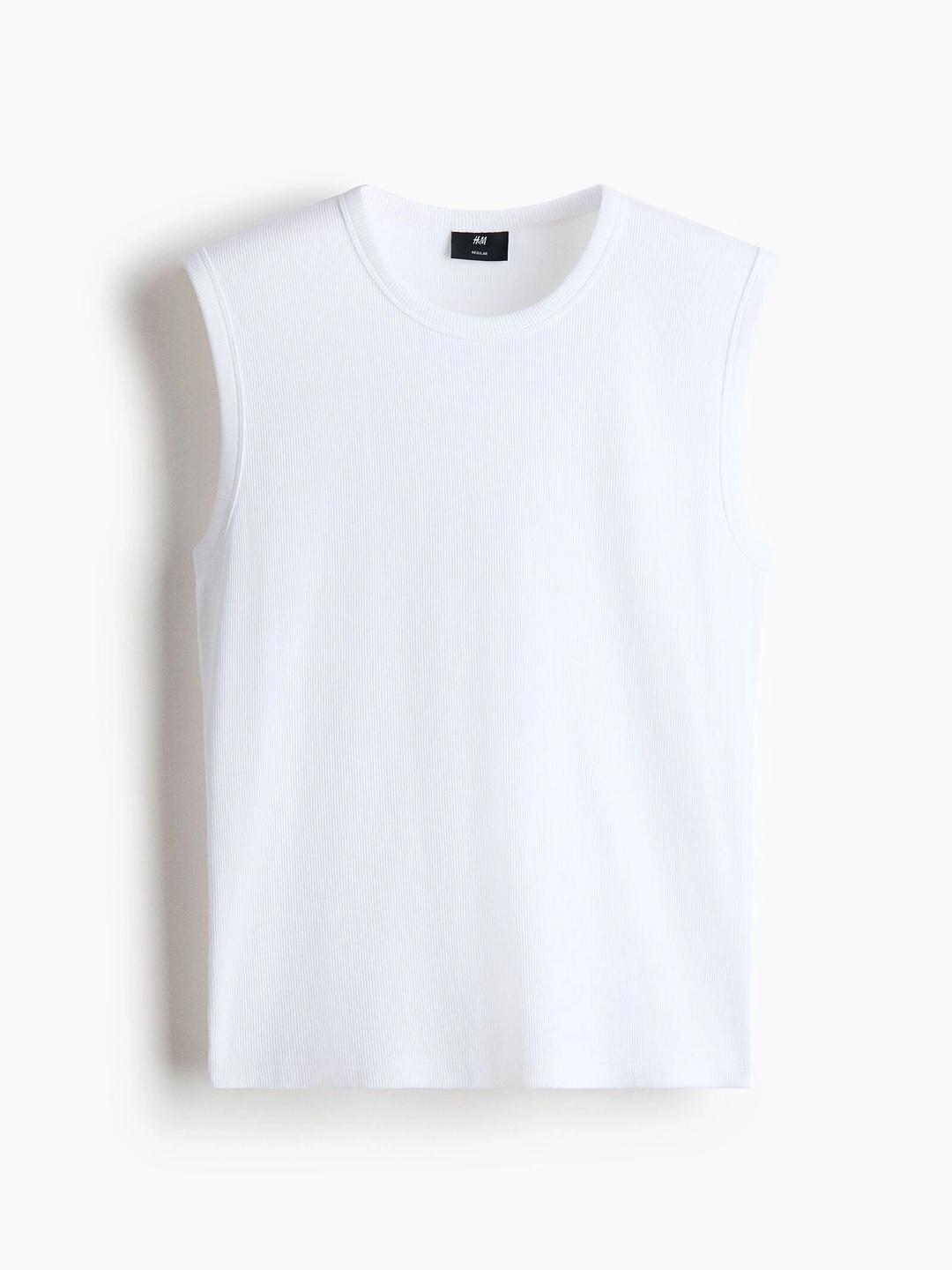 H&M Regular Fit Cotton Vest Top - Image 1