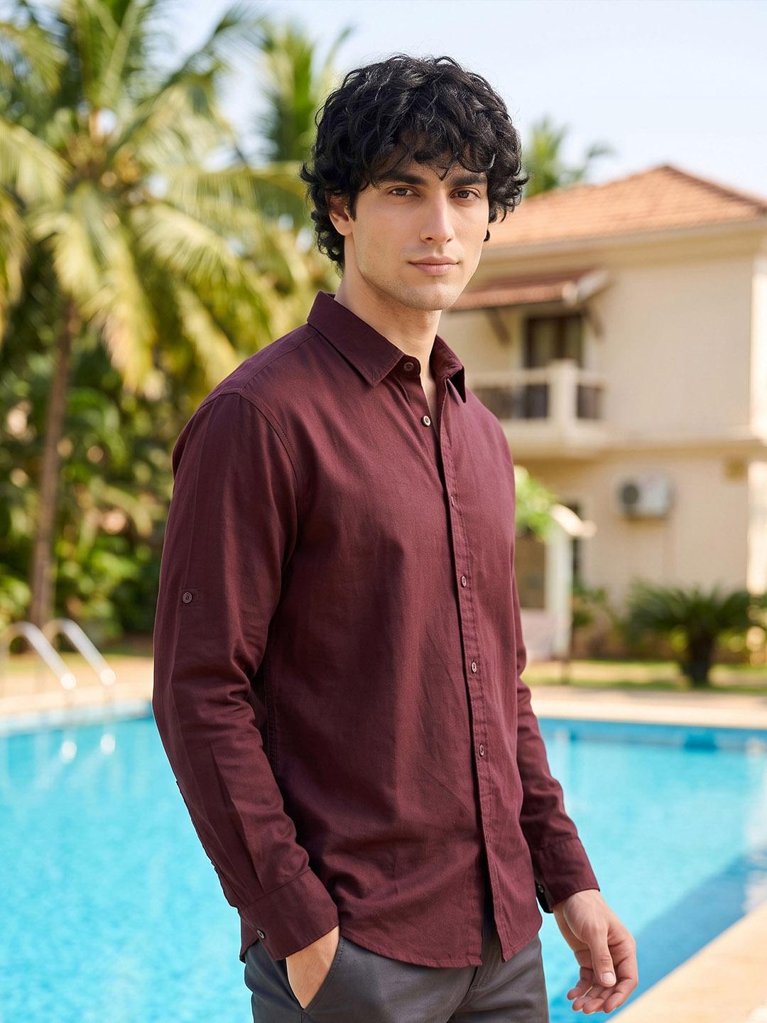HERE&NOW Men Relaxed Fit Cotton Oxford Shirt