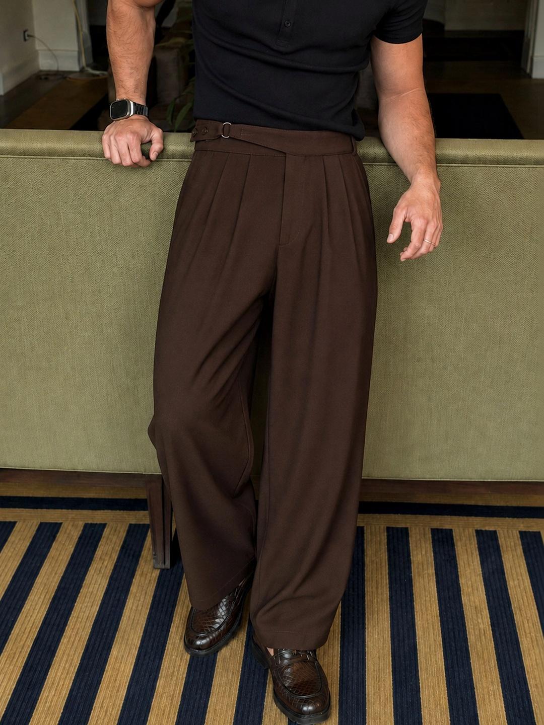 MASCLN SASSAFRAS Men High-Rise Pleated Gurkha Trousers