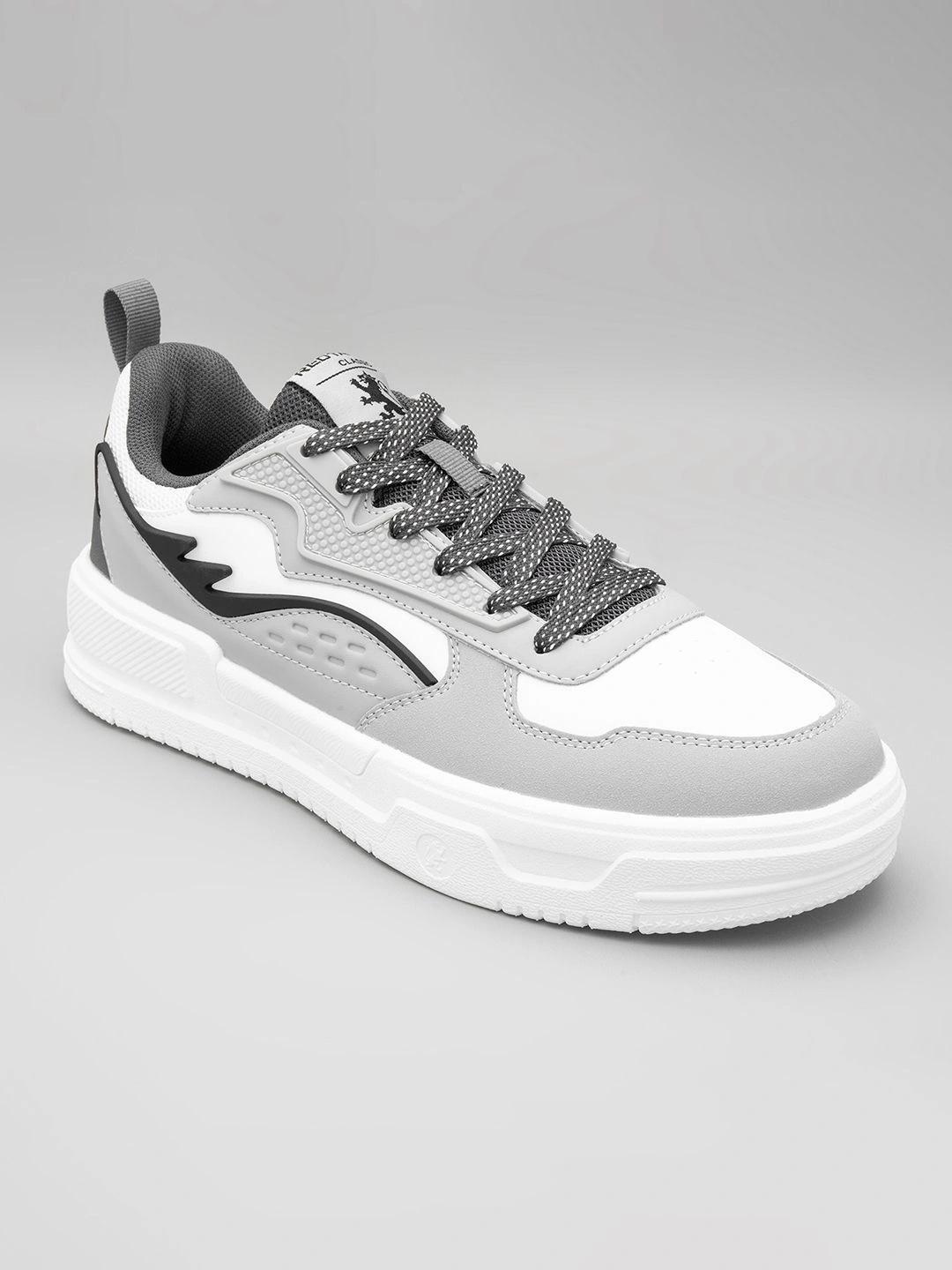 Red Tape Men Colourblocked PU Sneakers Red - Image 1