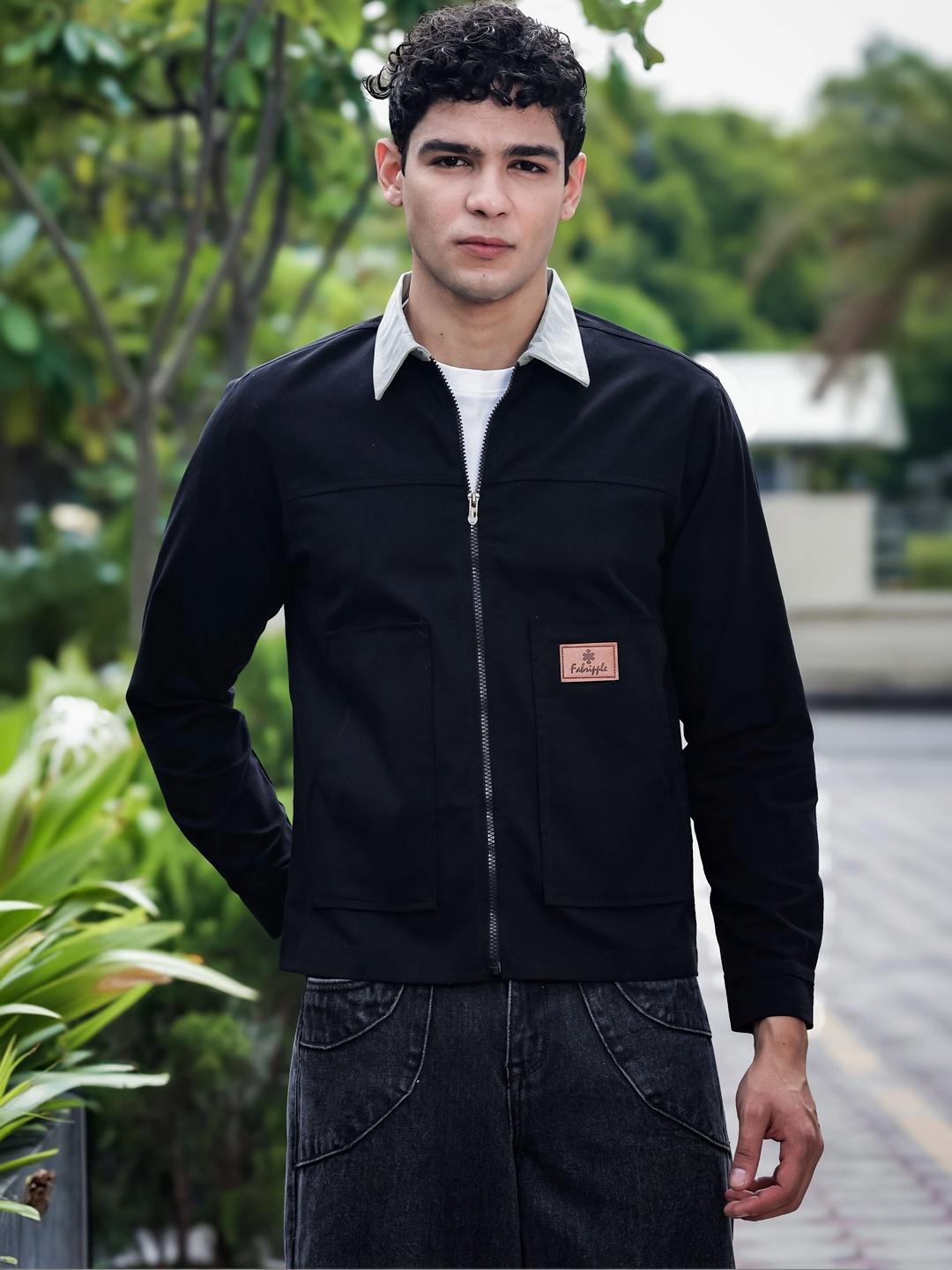 FABRIPPLE Men Lightweight Running Bomber Jacket - Image 1