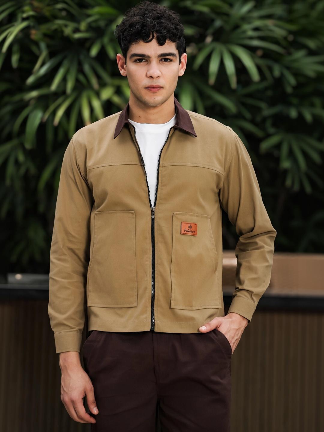 FABRIPPLE Men Lightweight Running Bomber Jacket - Image 1