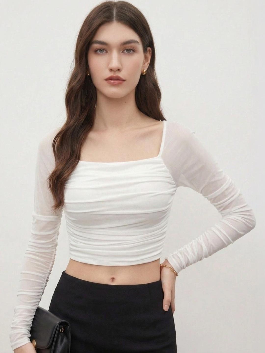 Moda Rapido Net Crop Top - Image 1