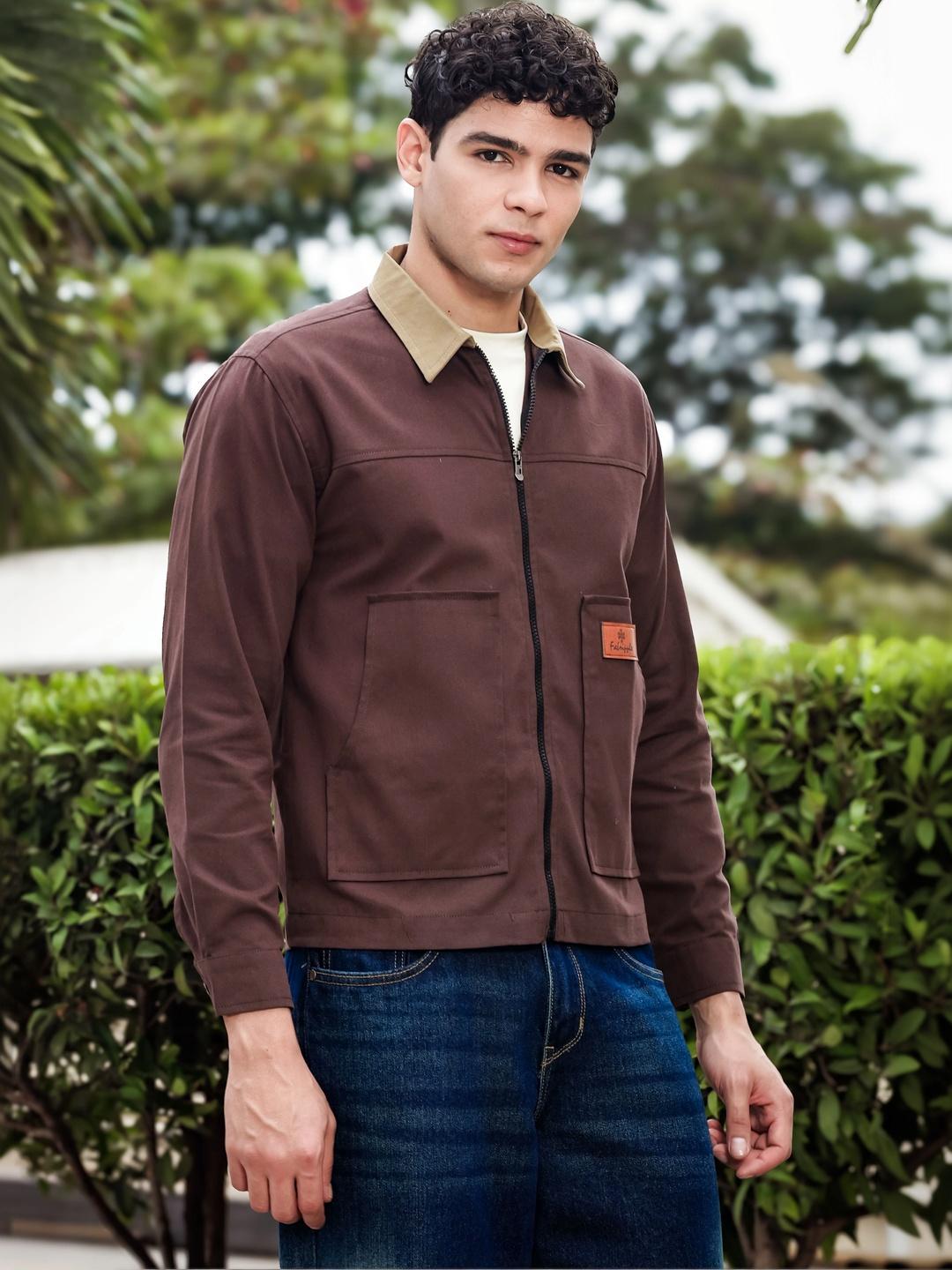 FABRIPPLE Men Lightweight Running Bomber Jacket - Image 1