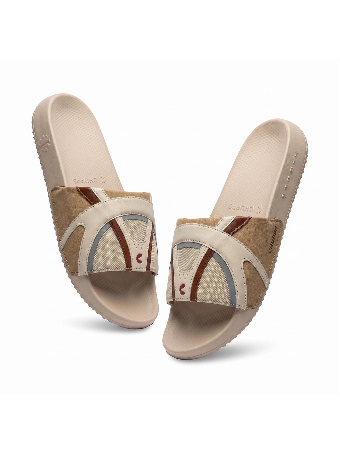 Buy CHUPPS Men Colourblocked Sliders - Flip Flops for Men 45112635