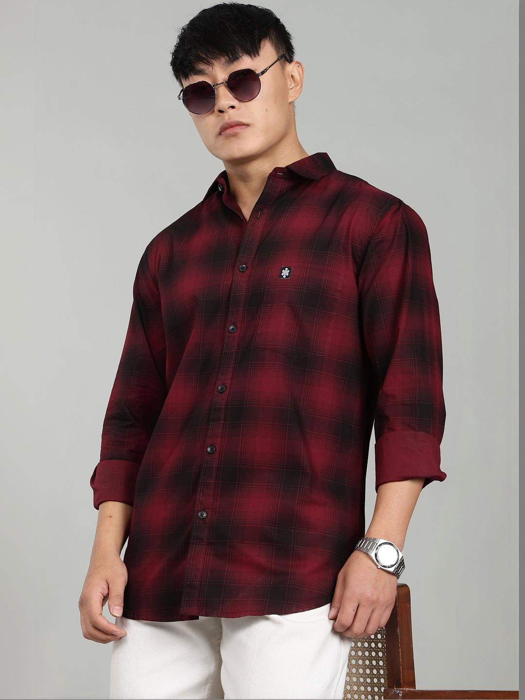FABRIPPLE Men Tartan Checks Casual Shirt - Image 1
