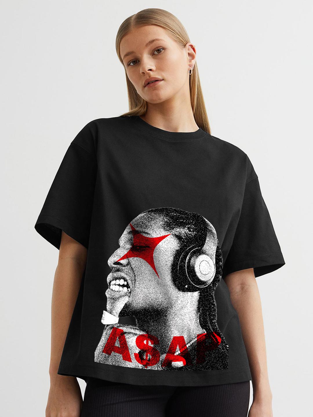 PRONK Women Printed Drop-Shoulder T-shirt - Image 1
