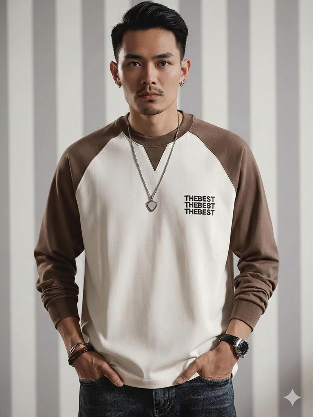 R.Code by The Roadster Life Co. R.Code Men Typography Colourblocked