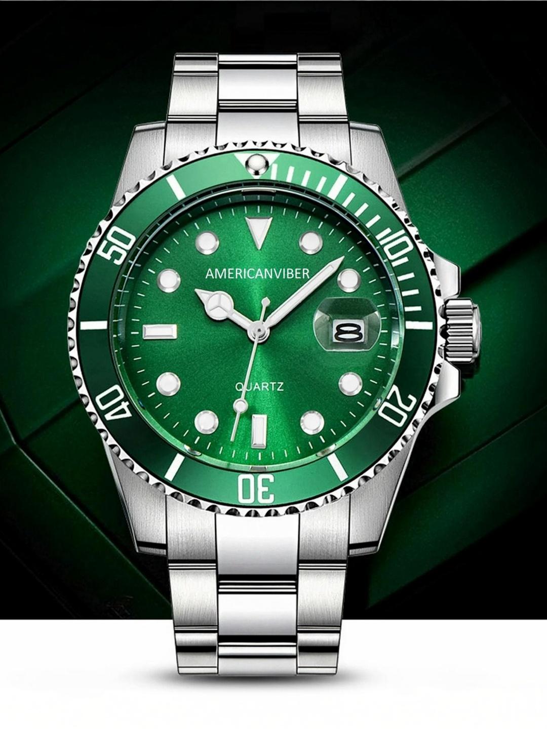 Americanviber Men Green Analog Watch DRM009 - Image 1