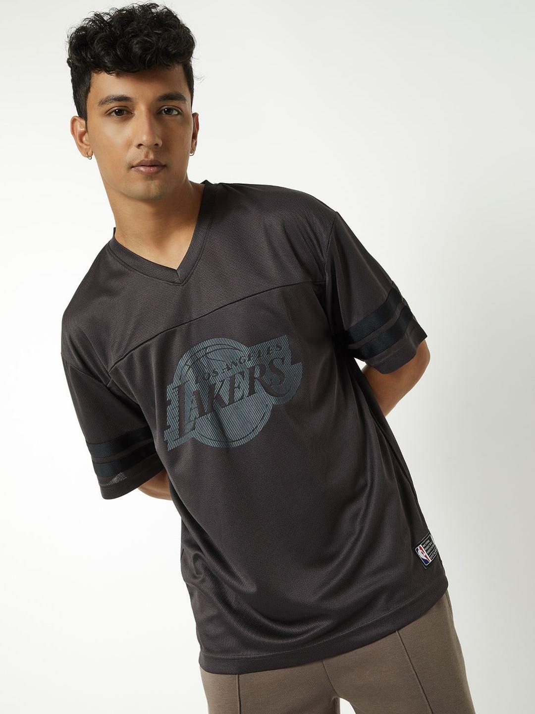 Buy max Men Los Angeles Lakers Printed V-Neck T-shirt - Tshirts