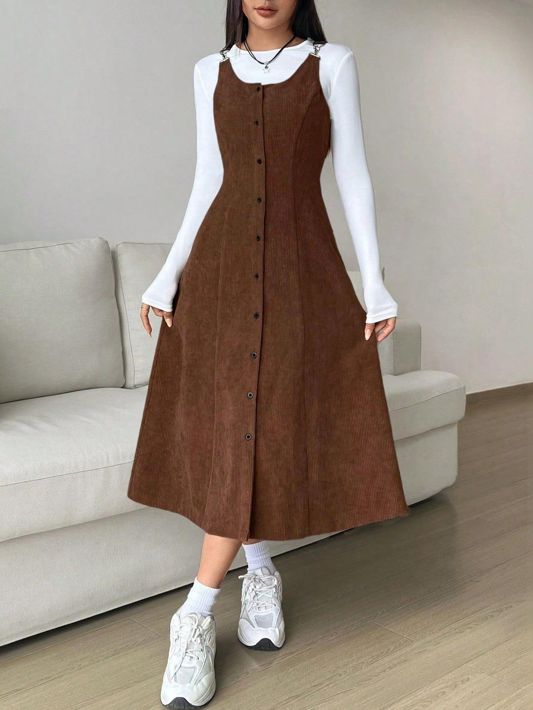 Buy Zucchini A-Line Midi Dress - Dresses for Women 40060319 | Myntra