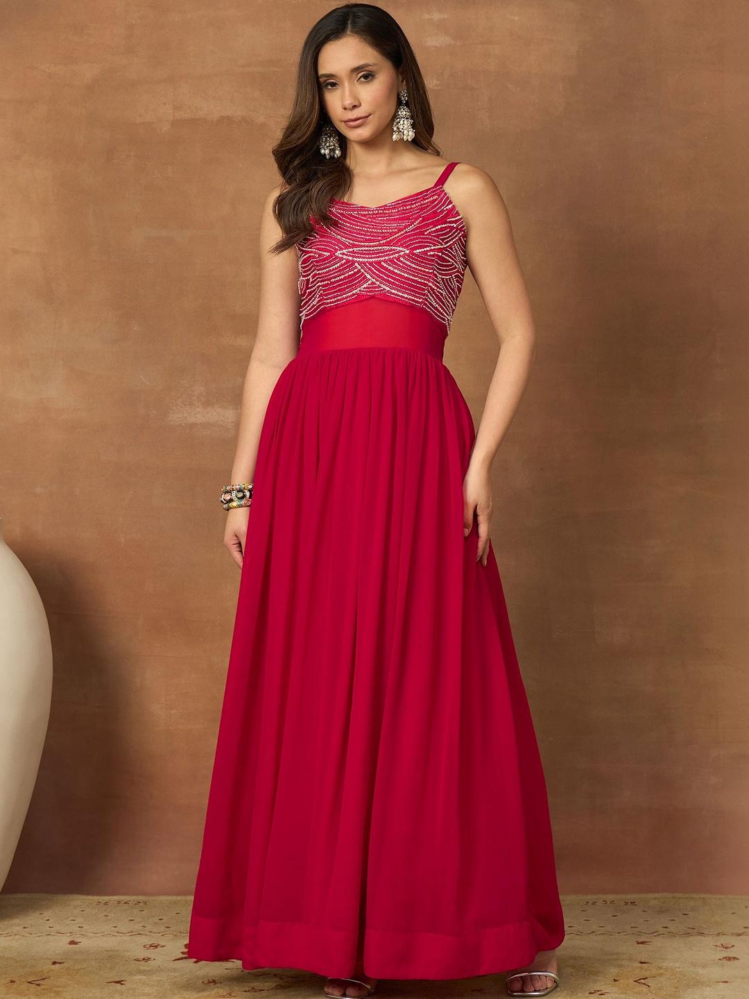Inddus Embroidered Maxi Gown Dress - Image 1