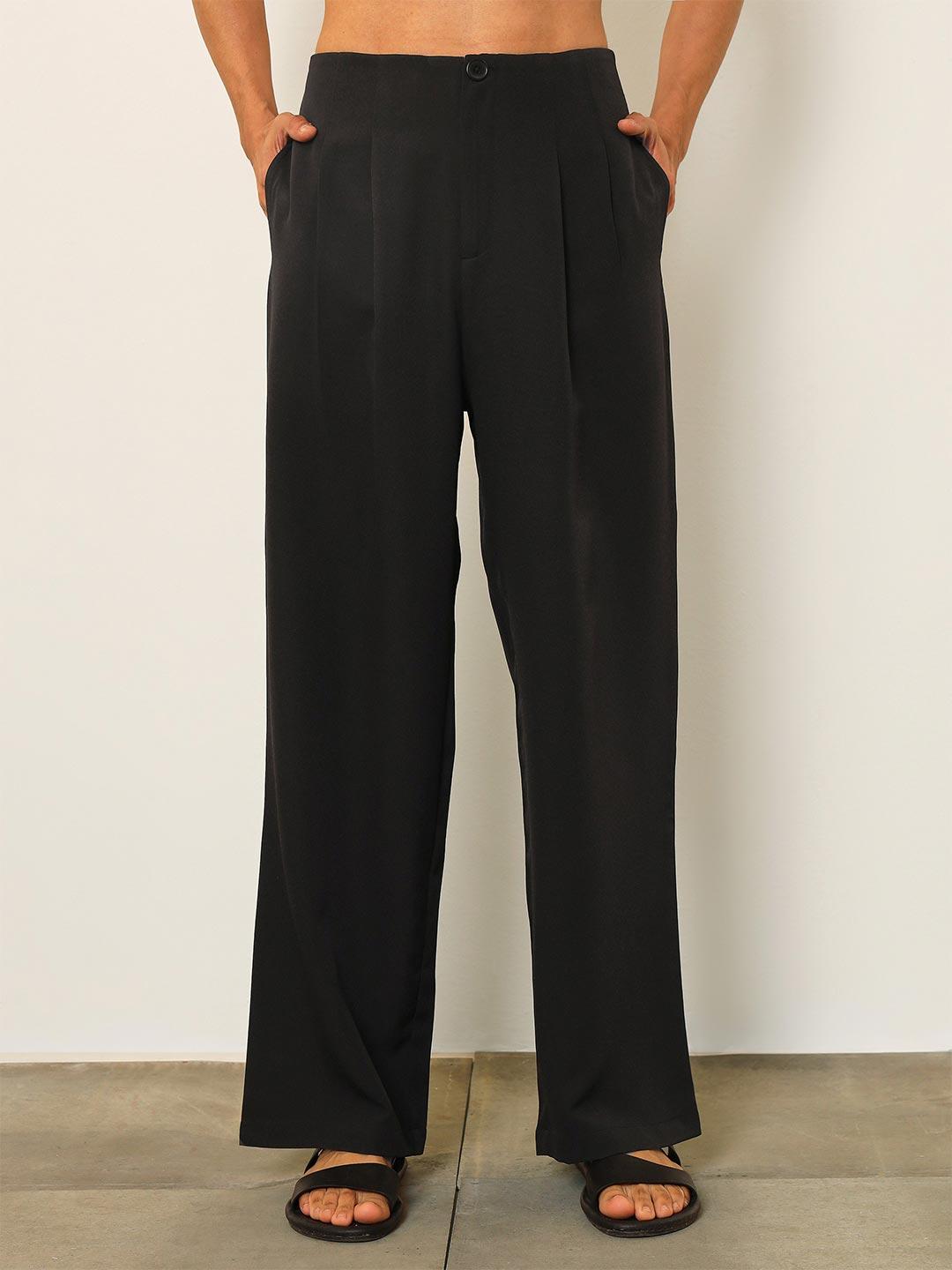 MASCLN SASSAFRAS Men Relaxed High-Rise Easy Wash Pleated Trousers