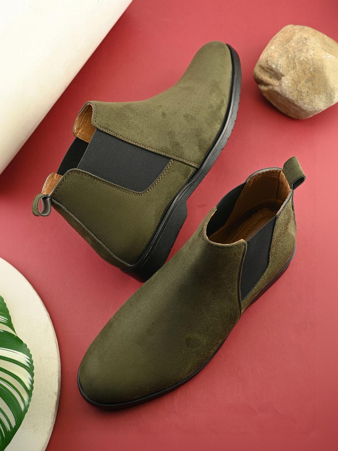 HERE&NOW Men Round Toe Slip-On Chelsea Boots - Image 1