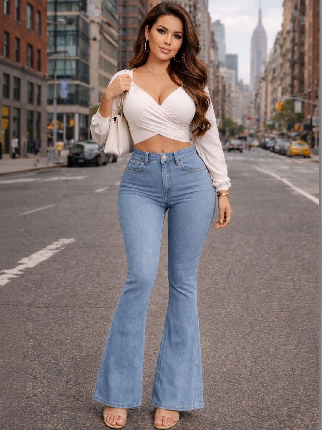 Buy KASHIANXSTYLE Women Bootilicious Bootcut High-Rise Stretchable