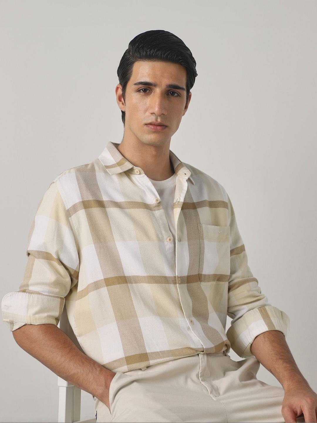 Mufti Men Checked Casual Shirt - Image 1