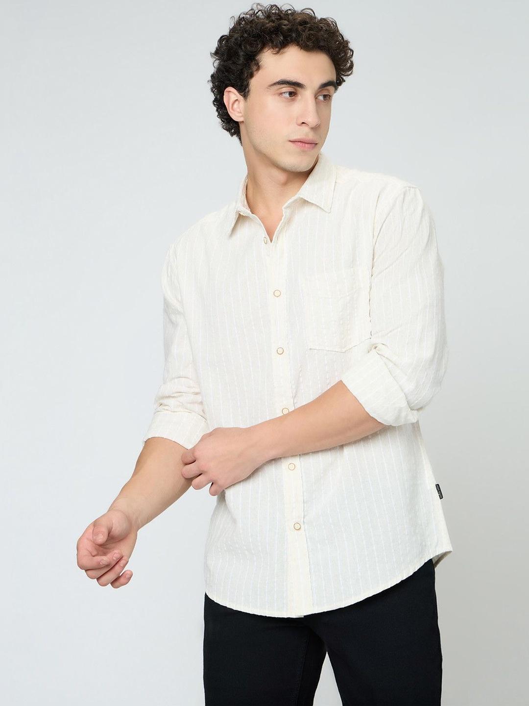 Pepe Jeans Men Striped Casual Shirt - Image 1