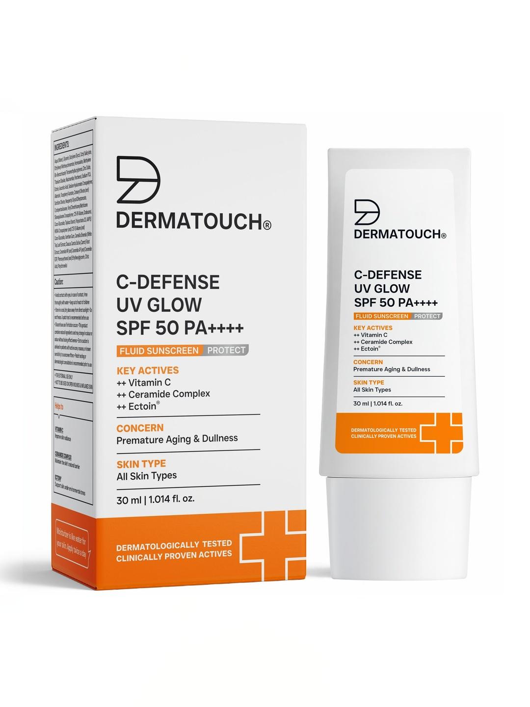 Dermatouch C-Defense UV Glow SPF 50 Sunscreen 30ml - Image 1