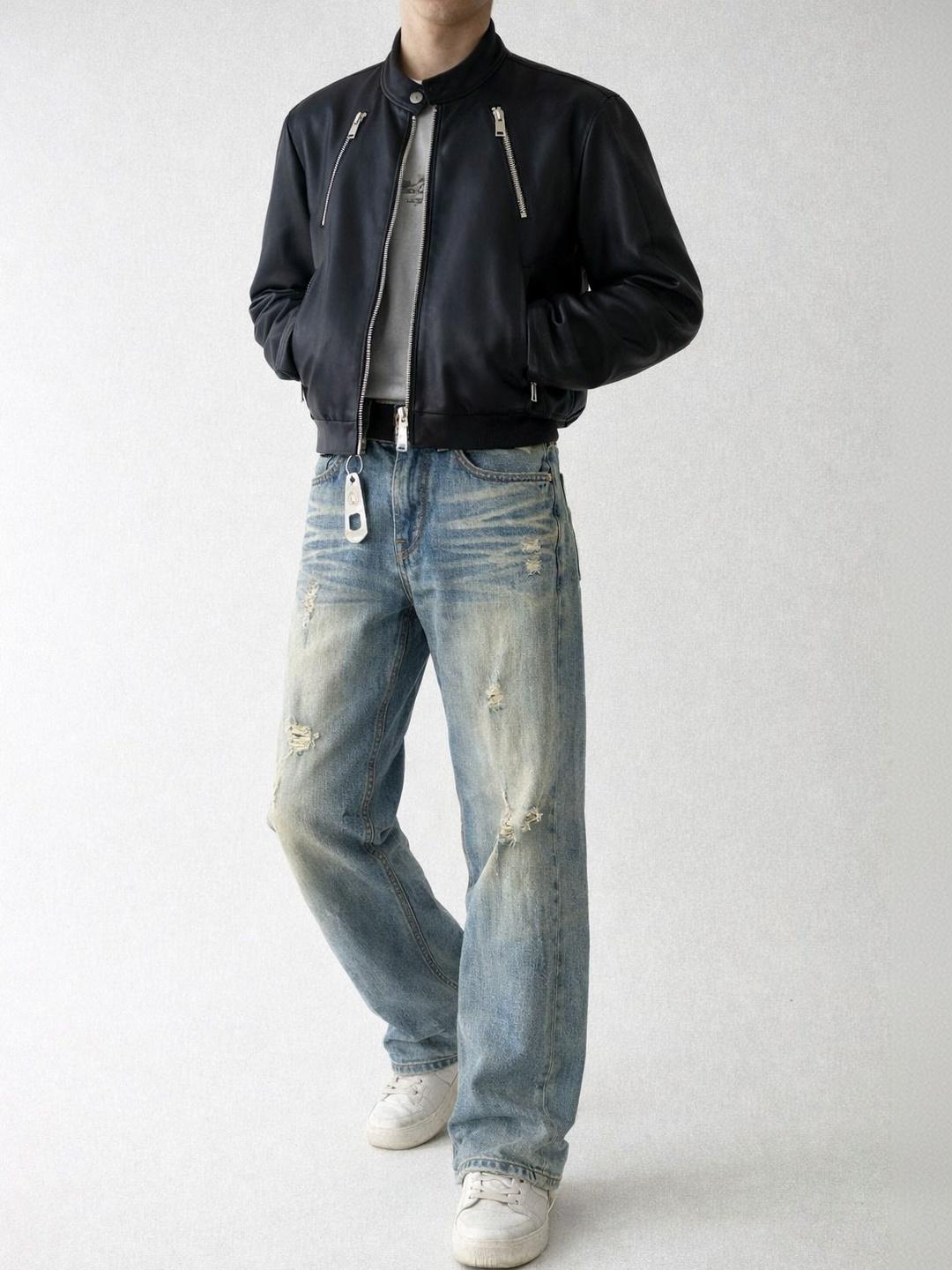Off Duty India Men Mid-Rise Distressed Jeans - Image 1