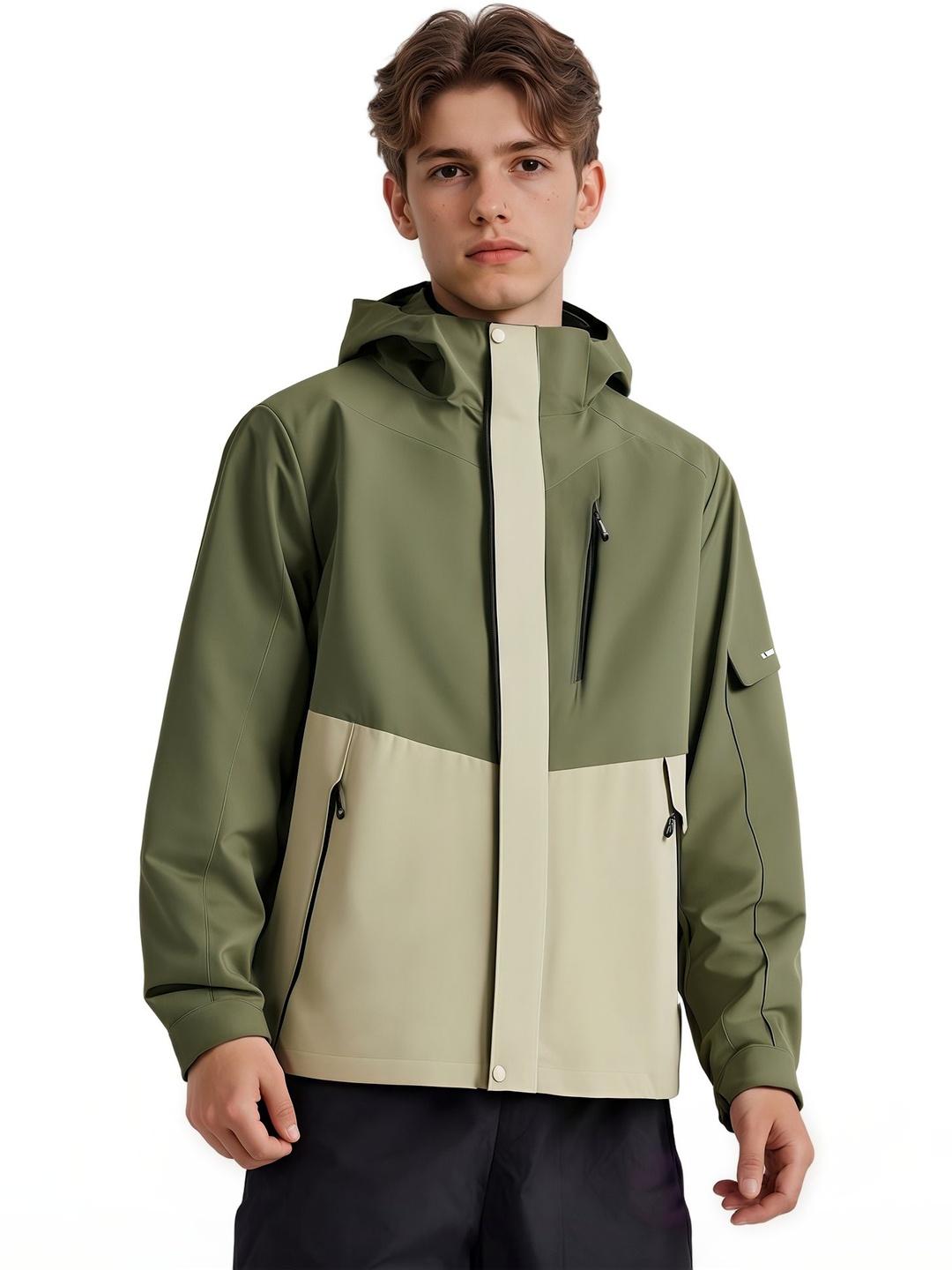 Buy venzina Men Colourblocked Windcheater Outdoor Puffer Jacket