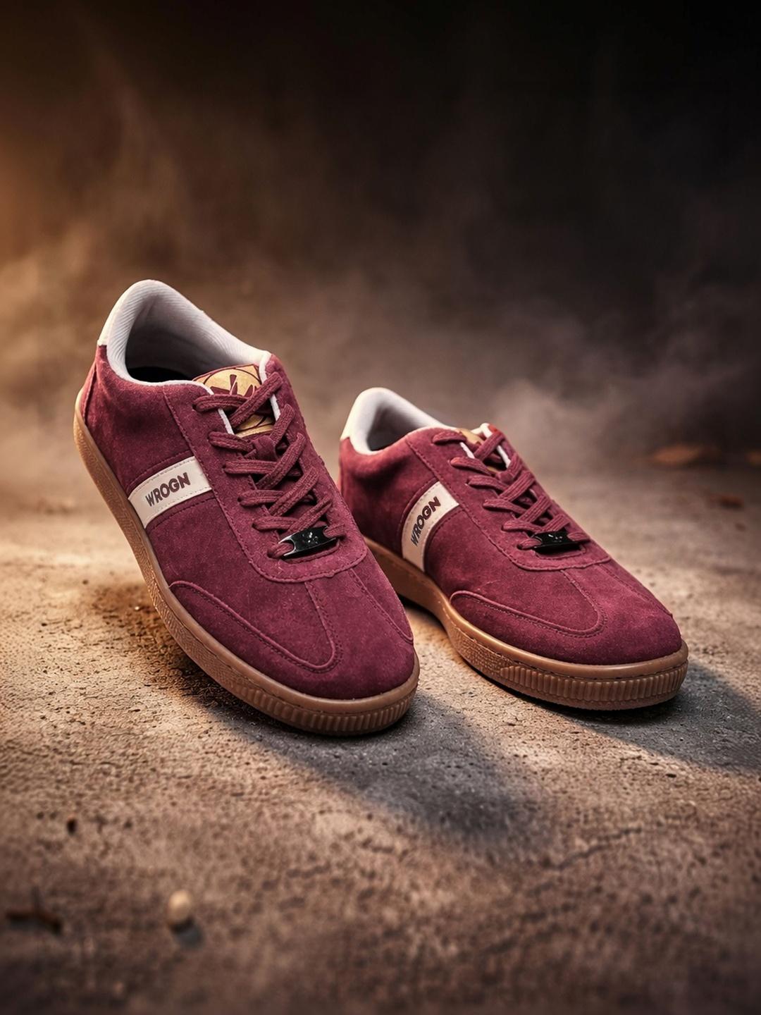 WROGN Men Colourblocked Suede Sneakers - Image 1