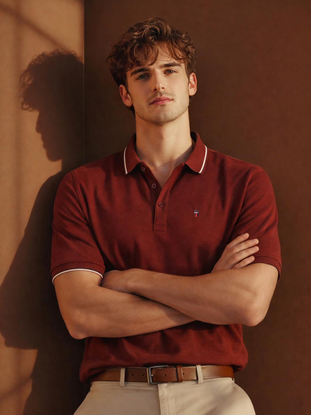 Louis Philippe Jeans Louis Philippe Men Slim Fit Half Sleeve Casual - Image 1