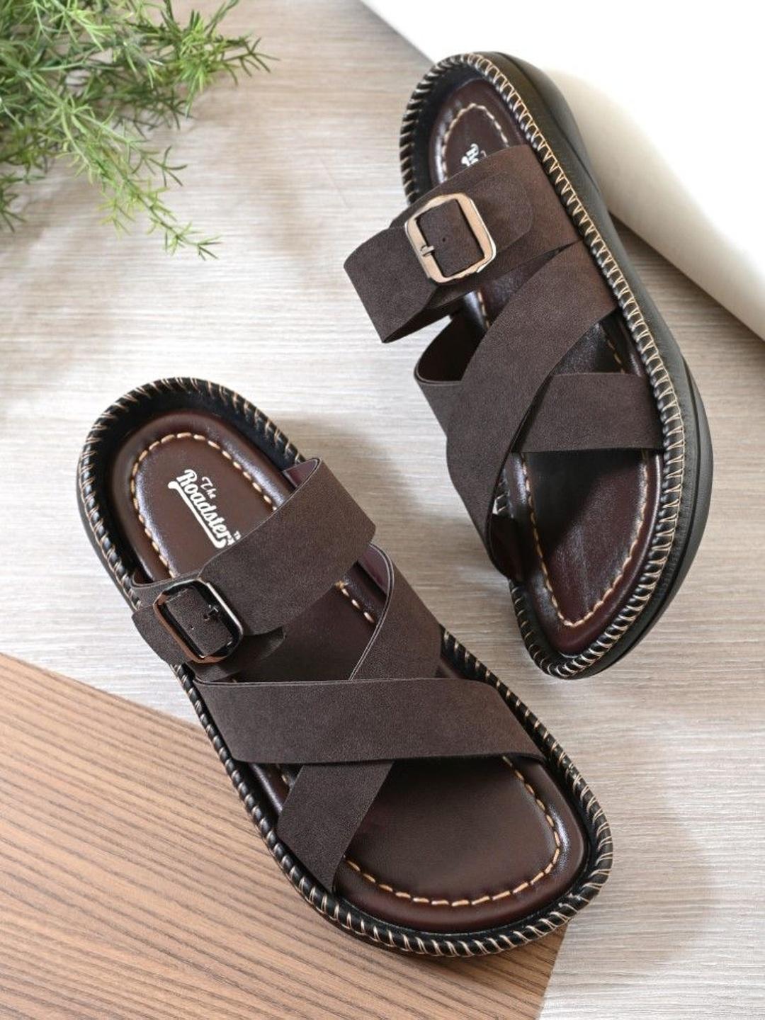 Roadster Men Cross-Strap Comfort Sandals - Image 1