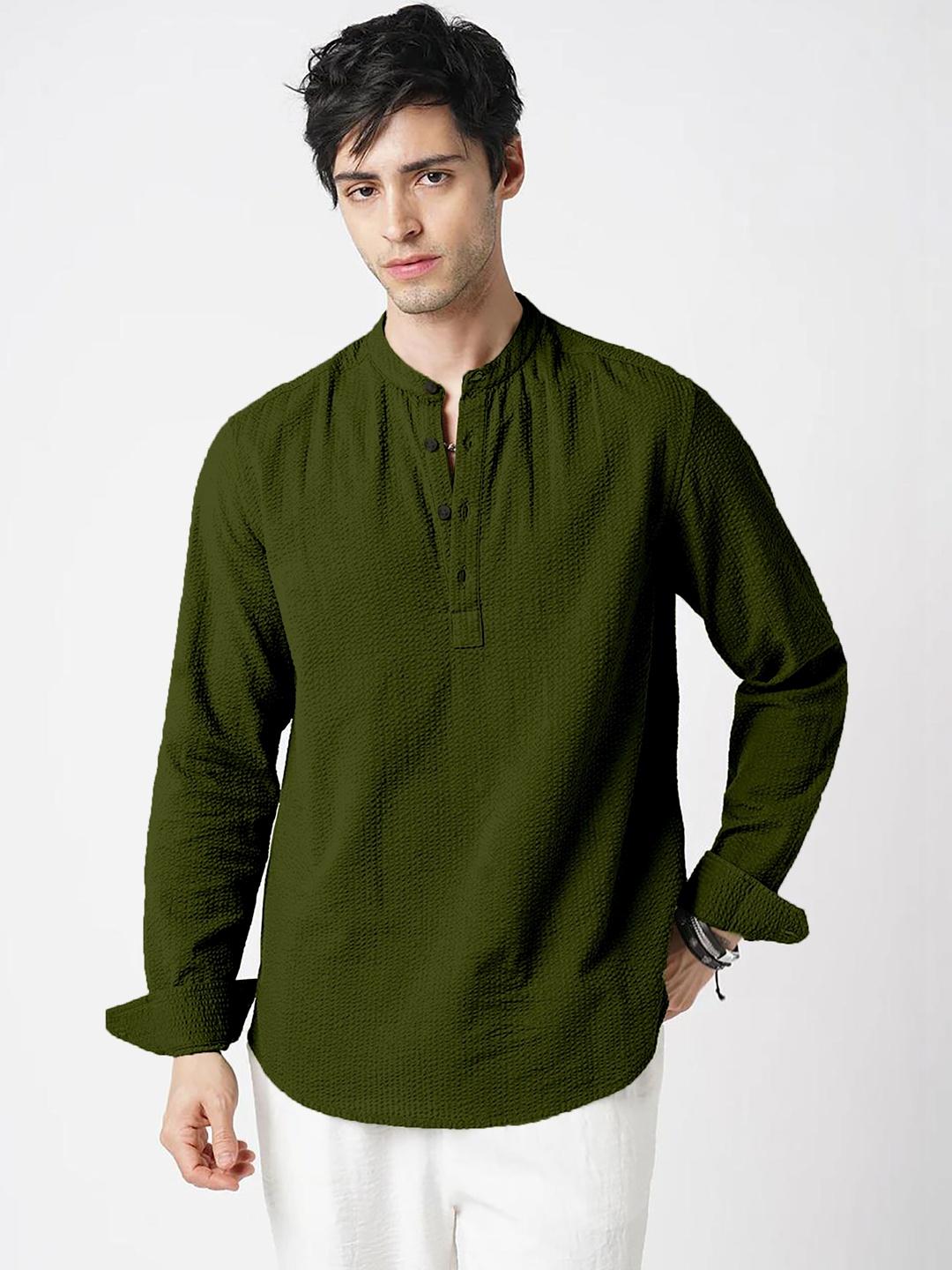 COMBRAIDED Men Thread Work Pathani Kurta - Image 1
