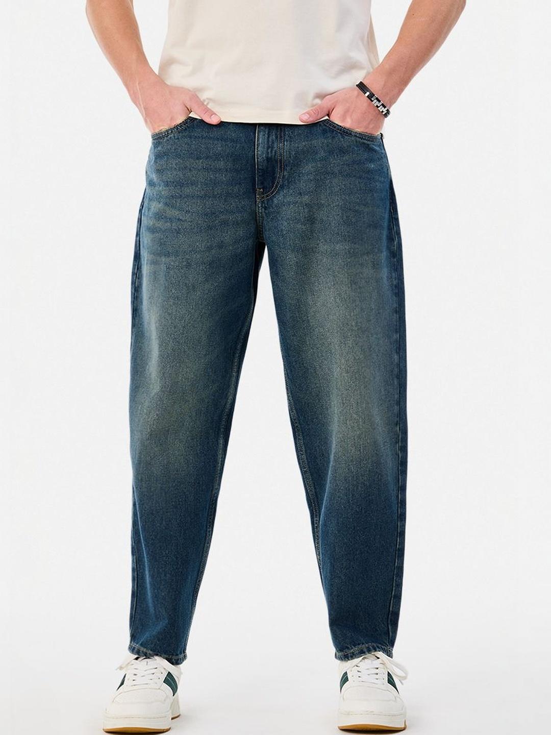 Snitch Blue Mid-Rise Relaxed Fit Jeans