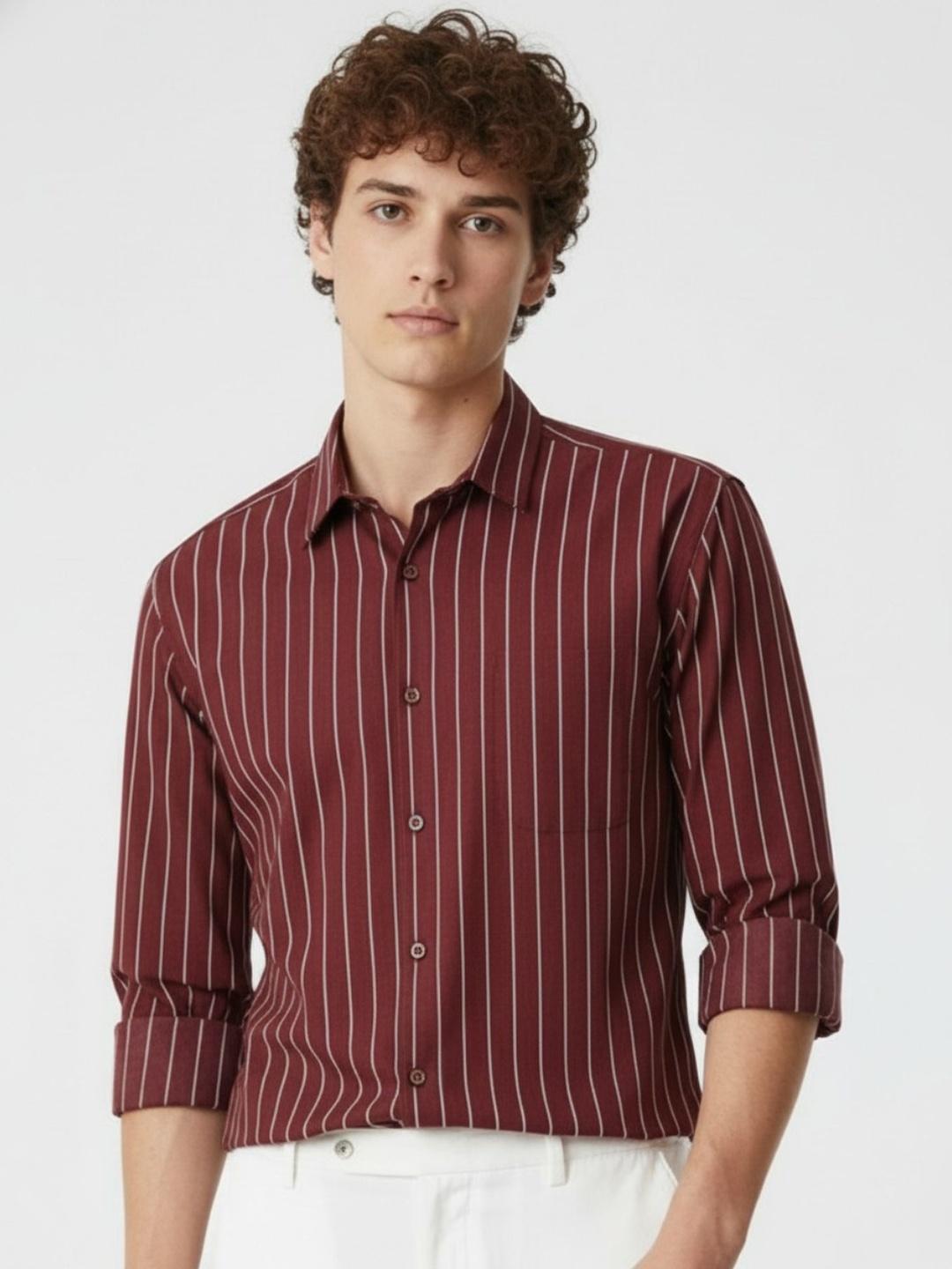 SZN Men Striped Casual Shirt - Image 1