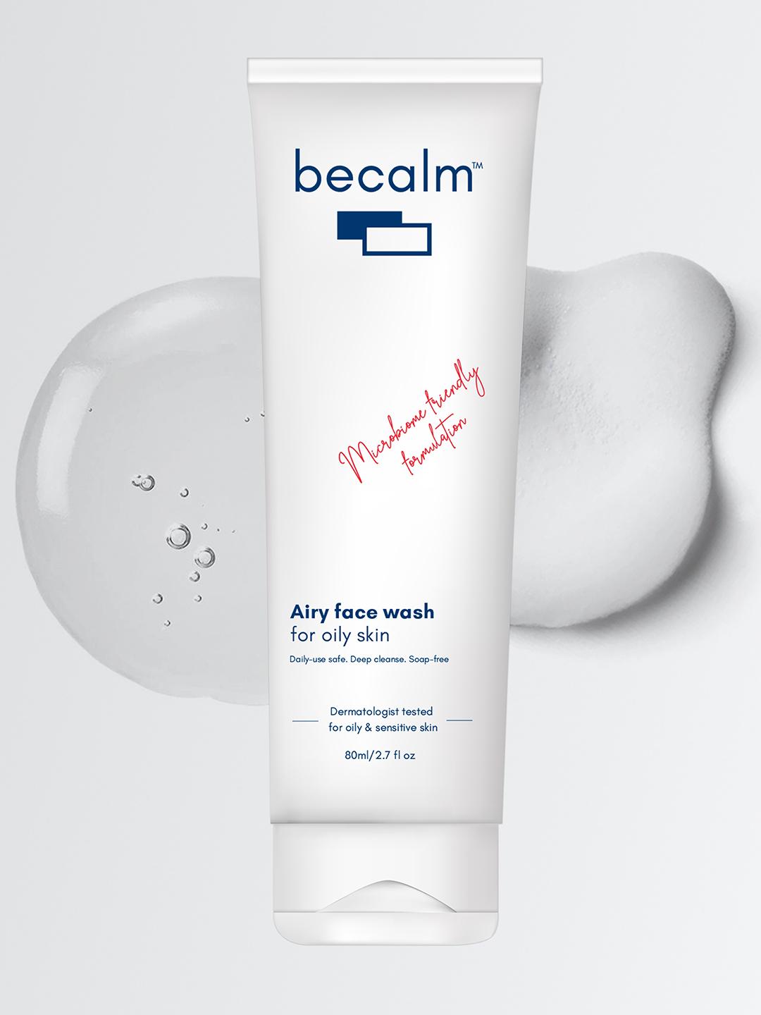 Becalm Oily Skin Soap Free Salicylic Acid Airy Face Wash - 80 ml