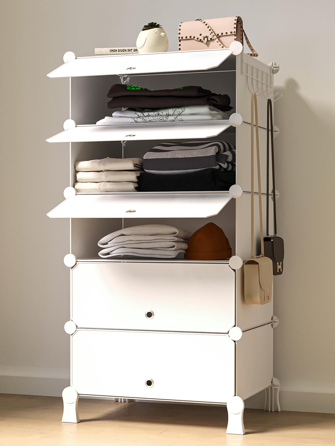 BOXJOY White 5 Shelf Cloth Organizer Rack - Image 1