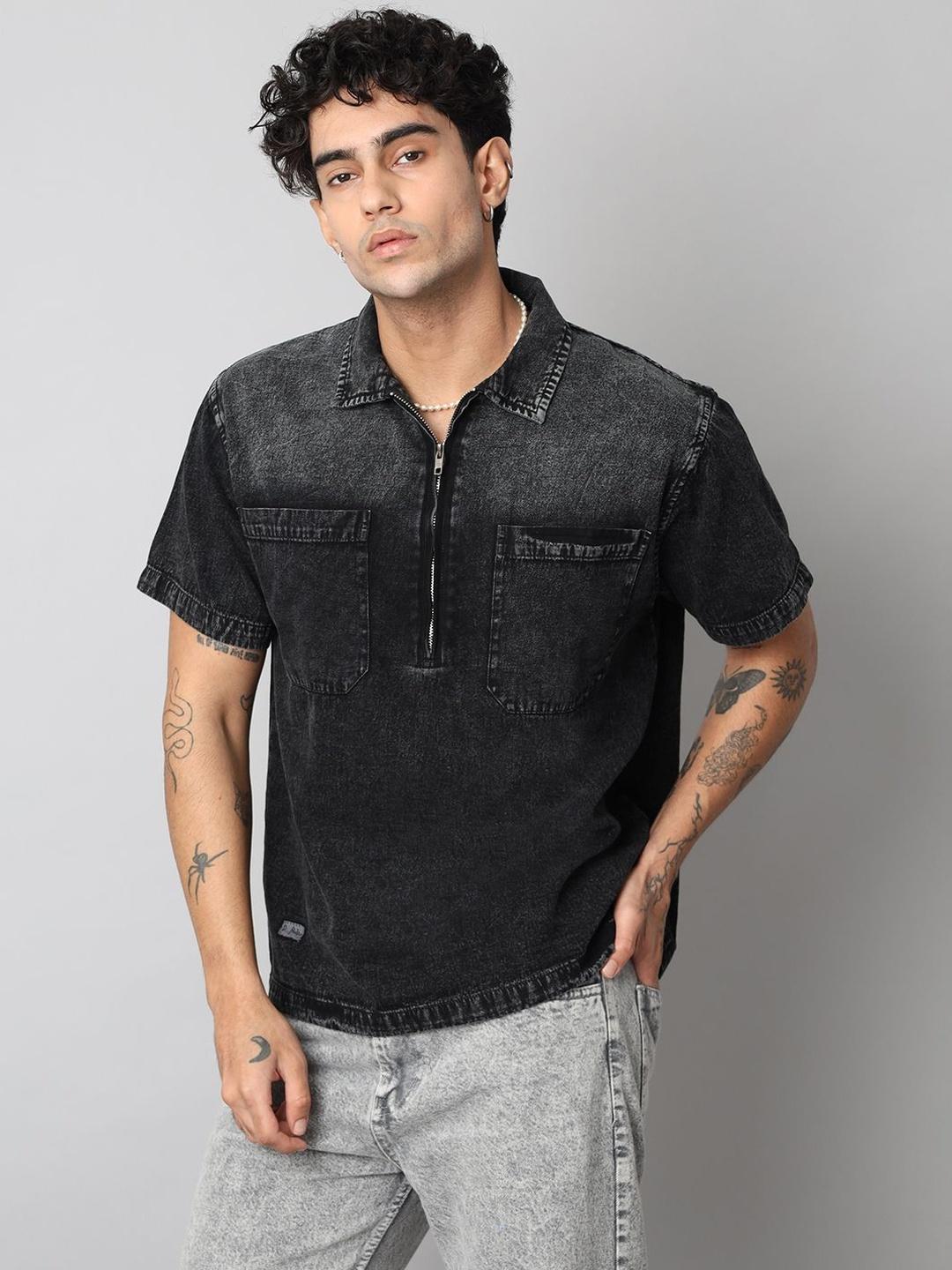 D Finish Men Smart Faded Casual Shirt