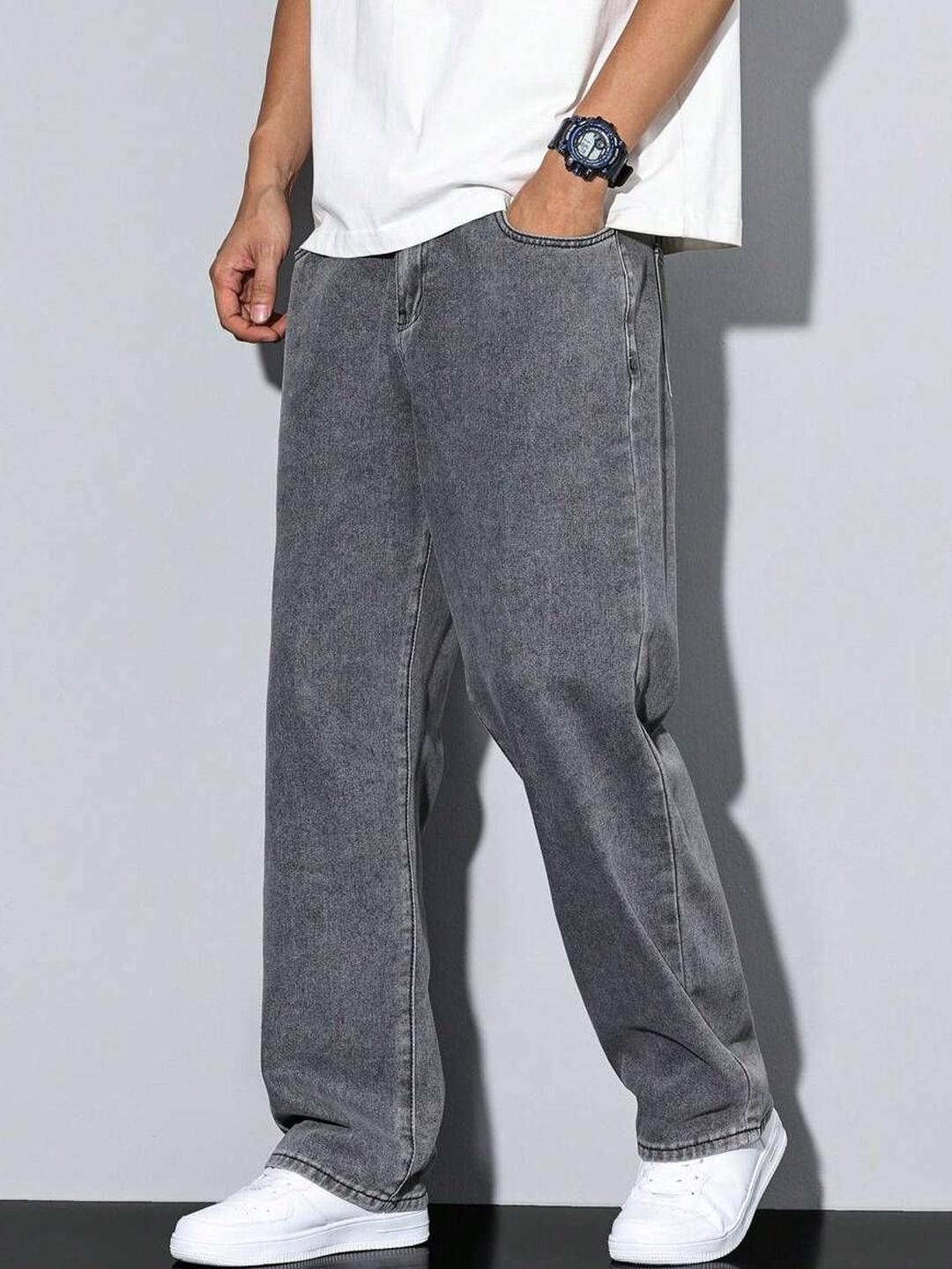 DENIMLOOK Men Straight Fit Mid-Rise Light Fade Stretchable Jeans - Image 1
