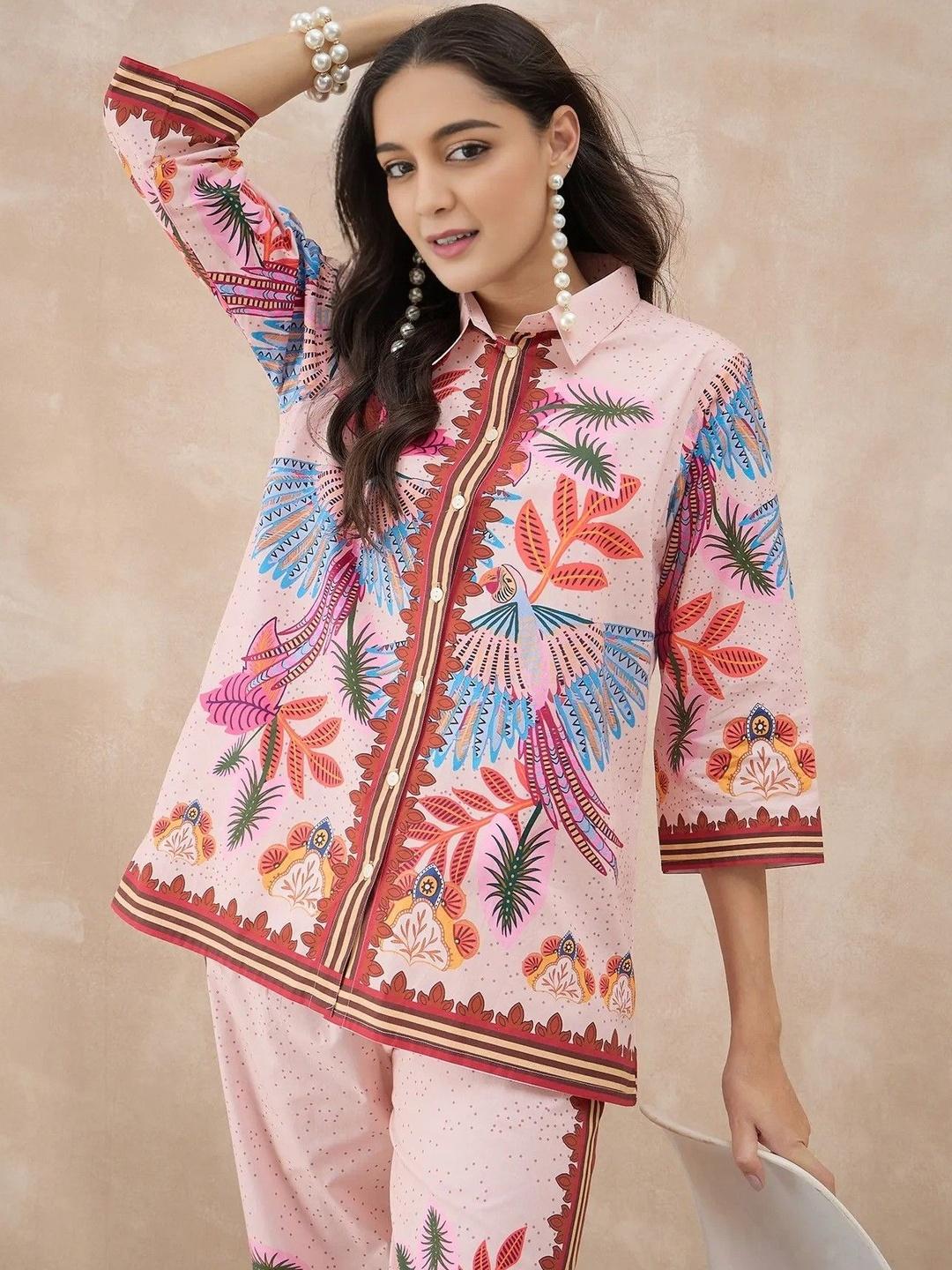 Buy all about you Tropical Print Tropical Cotton Top - Tops for