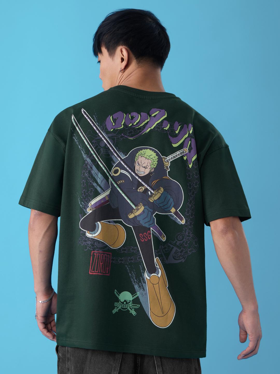 The Souled Store Men Oversized Olive T-Shirt