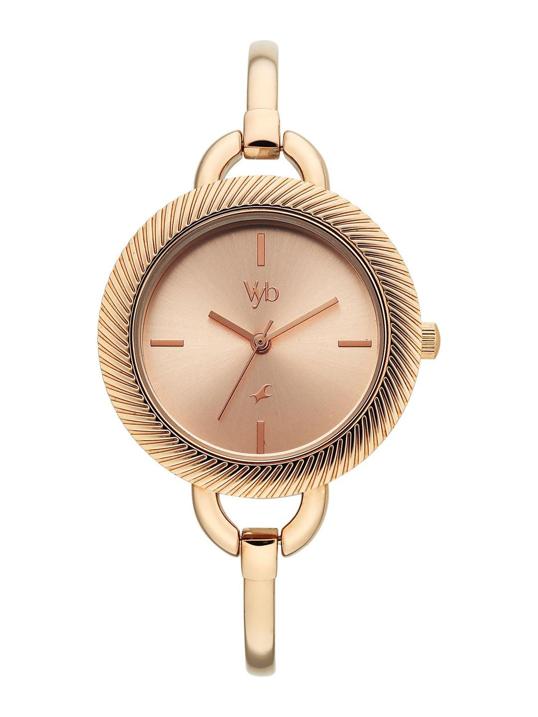 Fastrack Vyb Siren Analog Rose Gold Dial Watch