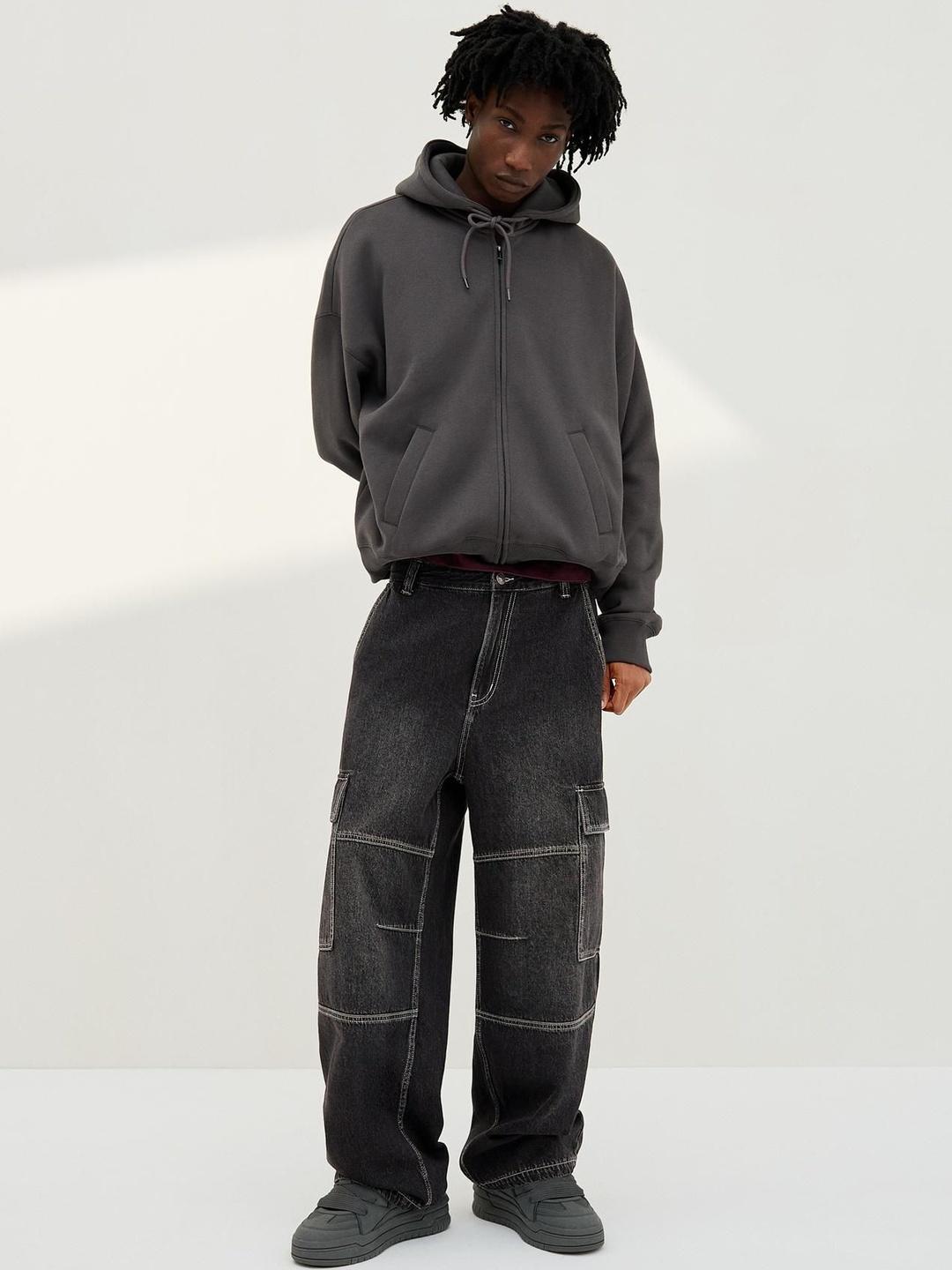 Bershka Cargo Parachute Jeans